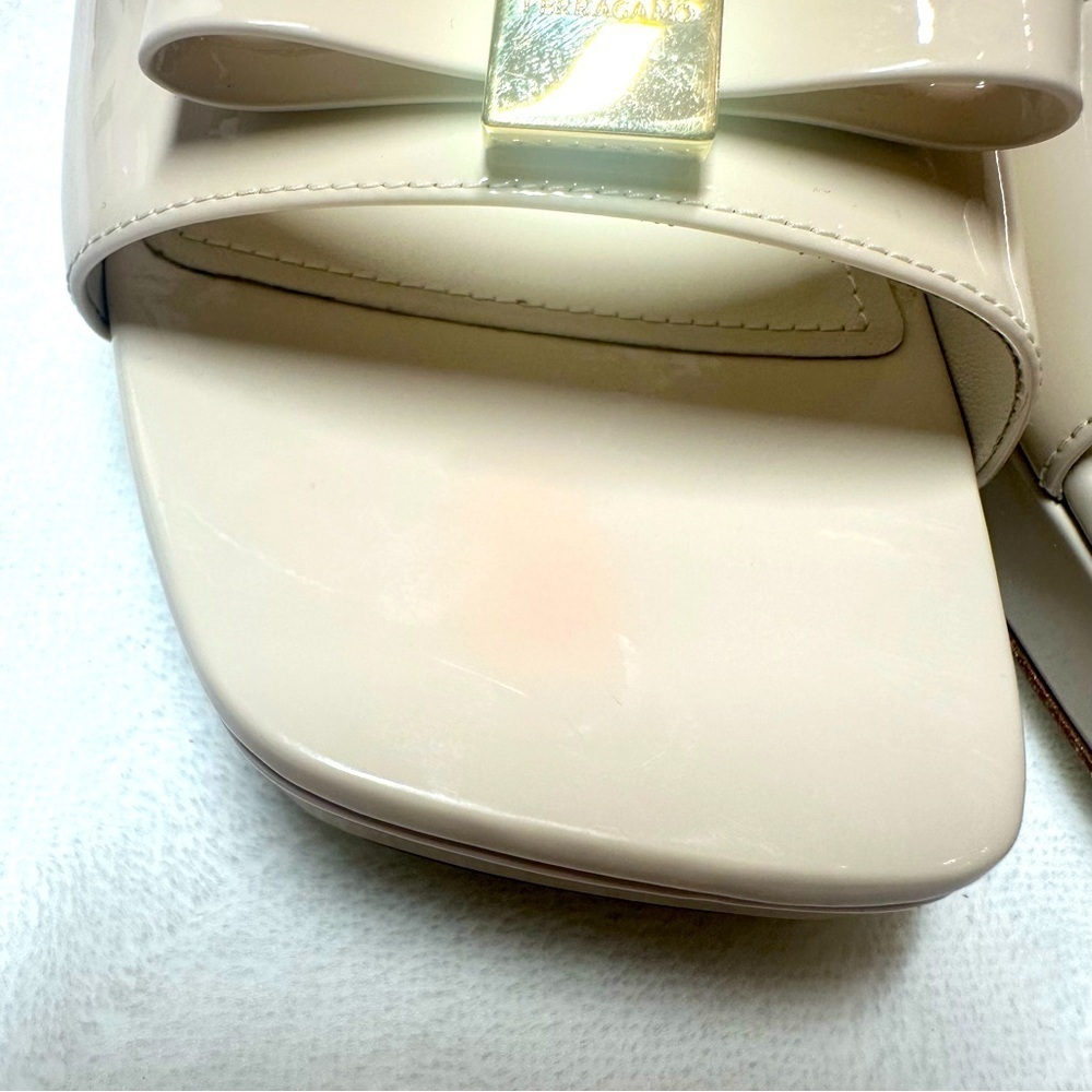 Ferragamo Marika Patent Leather Women's Block Heel Platform Sandals - Picture 5 of 14